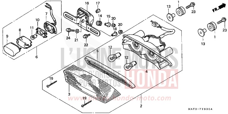 HECKLEUCHTE (V/W) von Super Blackbird TITANIUM METALLIC (YR183) von 1997